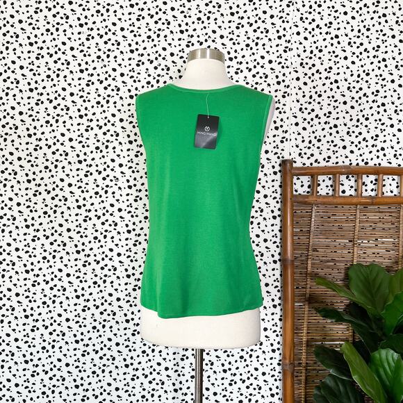 NEW Ming Wang | Matching Black Green Knit 3/4 Sleeve Jacket Tank Top Set NWT XS - Picture 9 of 11